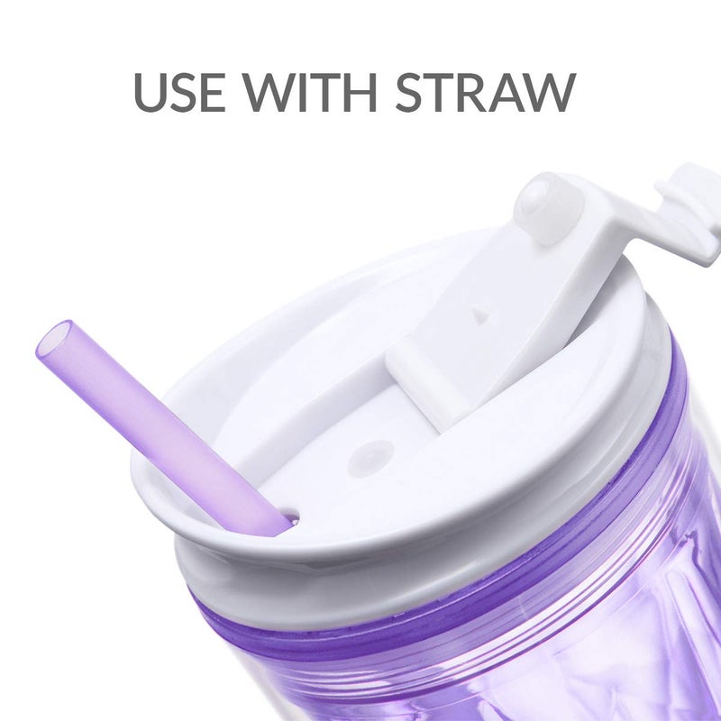Cupture Crystal Click & Seal Shake Tumbler Cup for Hot or Cold Drinks - 22 oz (Purple Amethyst) - Image 5